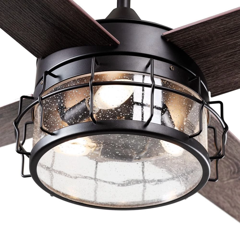 52 in. Oil Rubbed Bronze Downrod Mount Chandelier Ceiling Fan with Light and Remote Control by matrix decor 9 52 in. Oil Rubbed Bronze Downrod Mount Chandelier Ceiling Fan with Light and Remote Control by matrix decor - Image 7