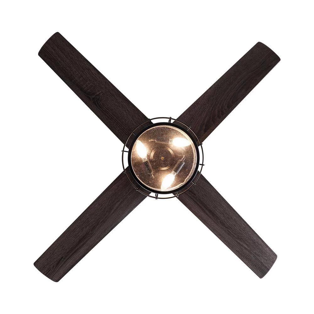 52 in. Oil Rubbed Bronze Downrod Mount Chandelier Ceiling Fan with Light and Remote Control by matrix decor 11 52 in. Oil Rubbed Bronze Downrod Mount Chandelier Ceiling Fan with Light and Remote Control by matrix decor - Image 9