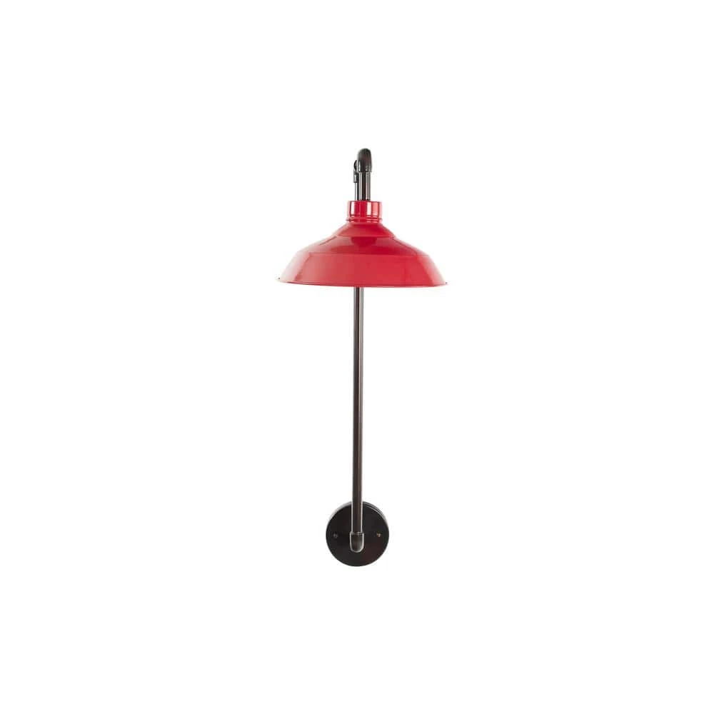 Red Wall Sconce with Round Shade by 3R Studios 3 Red Wall Sconce with Round Shade by 3R Studios