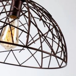 1-light Rustic Iron Dome Pendant by matrix decor 23 1-light Rustic Iron Dome Pendant by matrix decor -Heath Zenith Shop rustic iron finish matrix decor chandeliers md d2263110v 76 1000