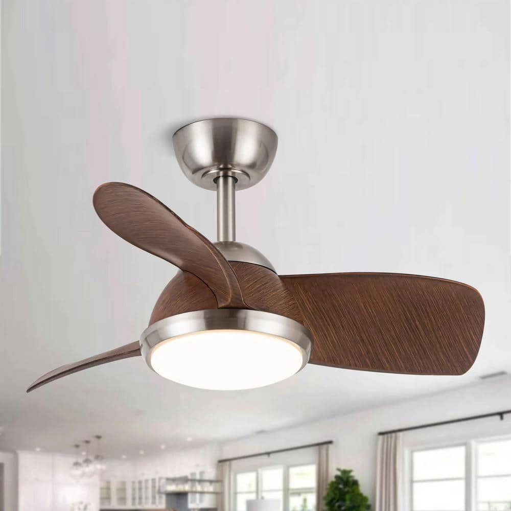 30 in. lntegrated LED Indoor Sand Nickel Ceiling Fan with Remote by matrix decor 7 30 in. lntegrated LED Indoor Sand Nickel Ceiling Fan with Remote by matrix decor - Image 5