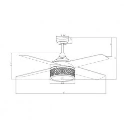 52 in. Satin Nickel Downrod Mount Crystal Chandelier Ceiling Fan with Light Kit and Remote Control by matrix decor -Heath Zenith Shop satin nickel matrix decor ceiling fans with lights md f6209110v 44 1000
