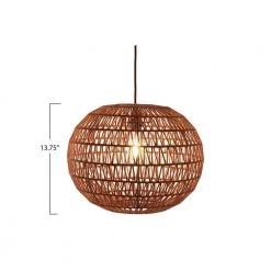 1-Light Sienna Pendant Light with Hemp Rope Shade by 3R Studios -Heath Zenith Shop sienna 3r studios chandeliers df2023 4f 1000