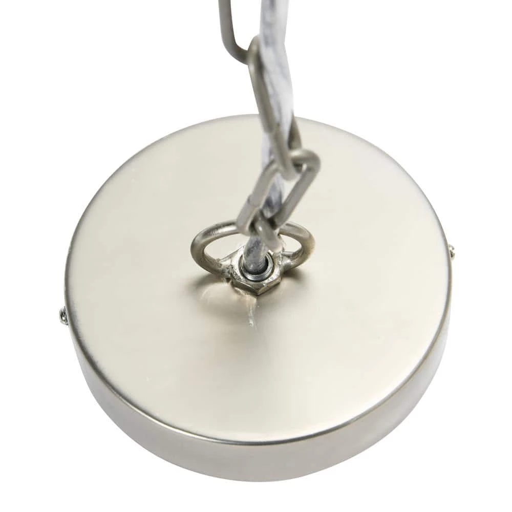 20 in. 2-Tier 1 Ceiling Light Matte Silver Capiz Honeycomb Round Finished Metal Chandelier Style by 3R Studios 7 20 in. 2-Tier 1 Ceiling Light Matte Silver Capiz Honeycomb Round Finished Metal Chandelier Style by 3R Studios - Image 5