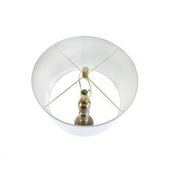 32.75 in. Gold Metal and Glass Table Lamp with Linen Shade by 3R Studios 15 32.75 in. Gold Metal and Glass Table Lamp with Linen Shade by 3R Studios -Heath Zenith Shop silver 3r studios table lamps ec0340 44 1000