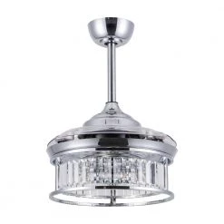 36 in. Indoor Silver Retractable Blades Ceiling Fan with Remote control by matrix decor -Heath Zenith Shop silver matrix decor ceiling fans with lights md bbwy2021005 44 1000