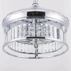 36 in. Indoor Silver Retractable Blades Ceiling Fan with Remote control by matrix decor -Heath Zenith Shop silver matrix decor ceiling fans with lights md bbwy2021005 76 1000