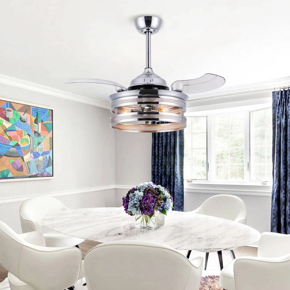 36 in. Indoor Silver Retractable Blades Ceiling Fan with Remote Control by matrix decor 14 36 in. Indoor Silver Retractable Blades Ceiling Fan with Remote Control by matrix decor - Image 12