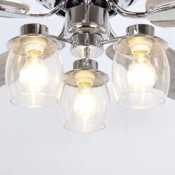 52 in. Indoor Silver Flushed Mounted Ceiling Fan with Light and Remote Control by matrix decor -Heath Zenith Shop silver matrix decor ceiling fans with lights md f6291110v 1f 1000