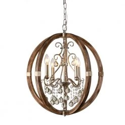 21.65 in. 4-Light Silver Chandelier by matrix decor