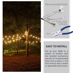 48 ft. String Light Hanging, Mounting Kit, Wire, Mounting Hooks by Newhouse Lighting 14 48 ft. String Light Hanging, Mounting Kit, Wire, Mounting Hooks by Newhouse Lighting -Heath Zenith Shop silver newhouse lighting outdoor lighting accessories stringkit2 44 1000