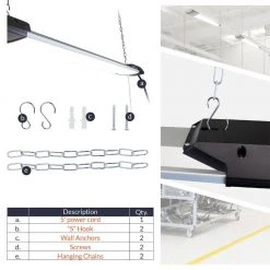 4 ft. 100-Watt (300- Watt Equivalent) Integrated LED 10,000 Lumens 4000K Garage Lighting Shop Light, Silver (4-Pack) by Newhouse Lighting 11 4 ft. 100-Watt (300- Watt Equivalent) Integrated LED 10,000 Lumens 4000K Garage Lighting Shop Light, Silver (4-Pack) by Newhouse Lighting -Heath Zenith Shop silver newhouse lighting shop lights nh shop 10k 4 4f 1000