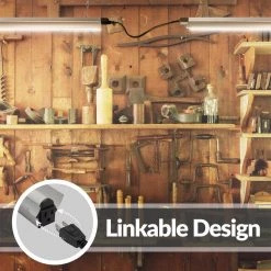 4 ft. 250-Watt Equivalent Integrated LED Silver Shop Light 4000K, Linkable (4-Pack) by Newhouse Lighting 11 4 ft. 250-Watt Equivalent Integrated LED Silver Shop Light 4000K, Linkable (4-Pack) by Newhouse Lighting -Heath Zenith Shop silver newhouse lighting shop lights nh shop m4ft 4 44 1000