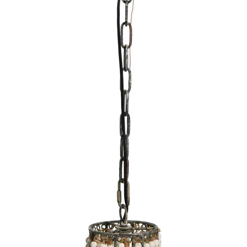 Bungalow Lane 1-Light White Washed Beaded Chandelier by 3R Studios 7 Bungalow Lane 1-Light White Washed Beaded Chandelier by 3R Studios - Image 5