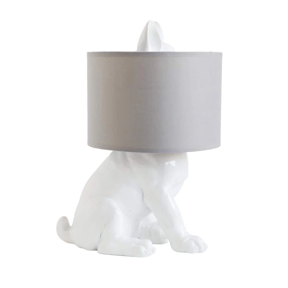 17.5 in. White Novelty Lamp with Dog Shape by 3R Studios 3 17.5 in. White Novelty Lamp with Dog Shape by 3R Studios