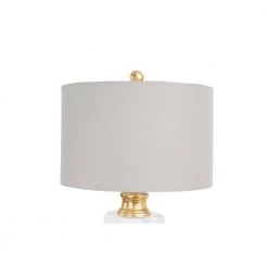 27 in. Gold Table Lamp with Linen Shade by 3R Studios -Heath Zenith Shop white 3r studios table lamps ec0224 1f 1000
