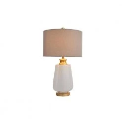 27 in. Gold Table Lamp with Linen Shade by 3R Studios -Heath Zenith Shop white 3r studios table lamps ec0224 4f 1000