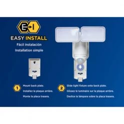 White Power Reserve Motion-Sensing Outdoor Solar Powered Integrated LED Security Light by Heath Zenith -Heath Zenith Shop white heath zenith flood lights 3704137 4f 1000