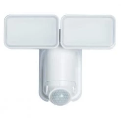 White Power Reserve Motion-Sensing Outdoor Solar Powered Integrated LED Security Light by Heath Zenith
