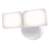 Twin Head White Outdoor Integrated LED Dusk to Dawn Activated Flood Light with Adjustable Color Temperature by Heath Zenith -Heath Zenith Shop white heath zenith flood lights hz 8813 wh 64 1000