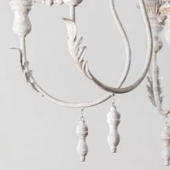 29.52 in. 6-Light Antique White Candle Style Chandelier by matrix decor -Heath Zenith Shop white matrix decor chandeliers md bb8817 6110v 1d 1000