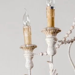 29.52 in. 6-Light Antique White Candle Style Chandelier by matrix decor -Heath Zenith Shop white matrix decor chandeliers md bb8817 6110v 66 1000