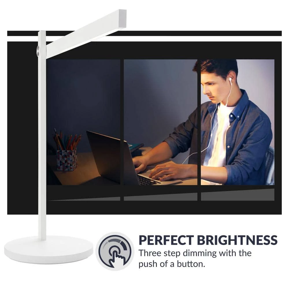 Adonis 17 in. White LED Dimmable Desk Lamp with Wireless Charger and Color Temperature Light Control by Newhouse Lighting 5 Adonis 17 in. White LED Dimmable Desk Lamp with Wireless Charger and Color Temperature Light Control by Newhouse Lighting - Image 3