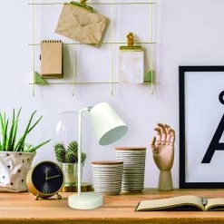 14 .5 in. White Contemporary Desk Lamp with LED Bulb Included by Newhouse Lighting -Heath Zenith Shop white newhouse lighting desk lamps nhdk os wh 1f 1000