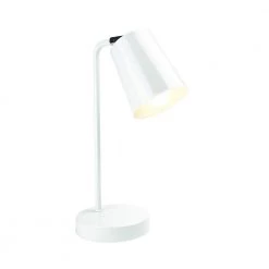 14 .5 in. White Contemporary Desk Lamp with LED Bulb Included by Newhouse Lighting -Heath Zenith Shop white newhouse lighting desk lamps nhdk os wh 4f 1000