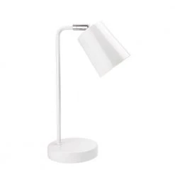 14 .5 in. White Contemporary Desk Lamp with LED Bulb Included by Newhouse Lighting