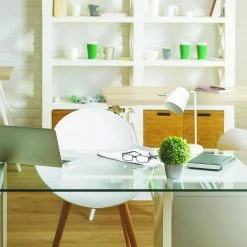 14 .5 in. White Contemporary Desk Lamp with LED Bulb Included by Newhouse Lighting -Heath Zenith Shop white newhouse lighting desk lamps nhdk os wh fa 1000