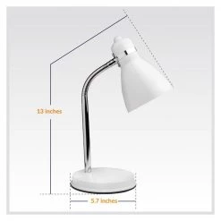 13 in. Oxford Classic White Desk Lamp with A15 LED Light Bulb Included, Reading Light for Home Nightstand, Warm White by Newhouse Lighting -Heath Zenith Shop white newhouse lighting desk lamps nhdk ox wh 40 1000