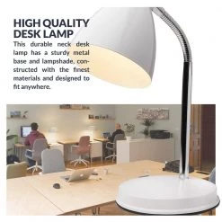 13 in. Oxford Classic White Desk Lamp with A15 LED Light Bulb Included, Reading Light for Home Nightstand, Warm White by Newhouse Lighting -Heath Zenith Shop white newhouse lighting desk lamps nhdk ox wh c3 1000