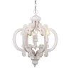 6-Light Antique White Lantern Wood Chandelier by matrix decor -Heath Zenith Shop wood matrix decor chandeliers md 90066110v 64 1000