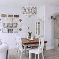 4-Light Wood Vintage Candle Chandelier by matrix decor -Heath Zenith Shop wood matrix decor chandeliers md bb8804 4110v 4f 1000