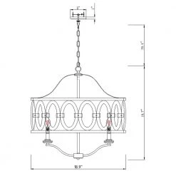 4-Light Wood Vintage Candle Chandelier by matrix decor -Heath Zenith Shop wood matrix decor chandeliers md bb8804 4110v 66 1000