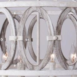 4-Light Wood Vintage Candle Chandelier by matrix decor -Heath Zenith Shop wood matrix decor chandeliers md bb8804 4110v 76 1000