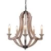 5-Light Wood Vintage Candle Chandelier by matrix decor 1 5-Light Wood Vintage Candle Chandelier by matrix decor -Heath Zenith Shop wood matrix decor chandeliers md bb8805 5110v 64 1000