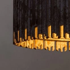 3-Lights Rustic Wood Shade Chandelier by matrix decor -Heath Zenith Shop wood matrix decor chandeliers md bb8813 3110v 1d 1000